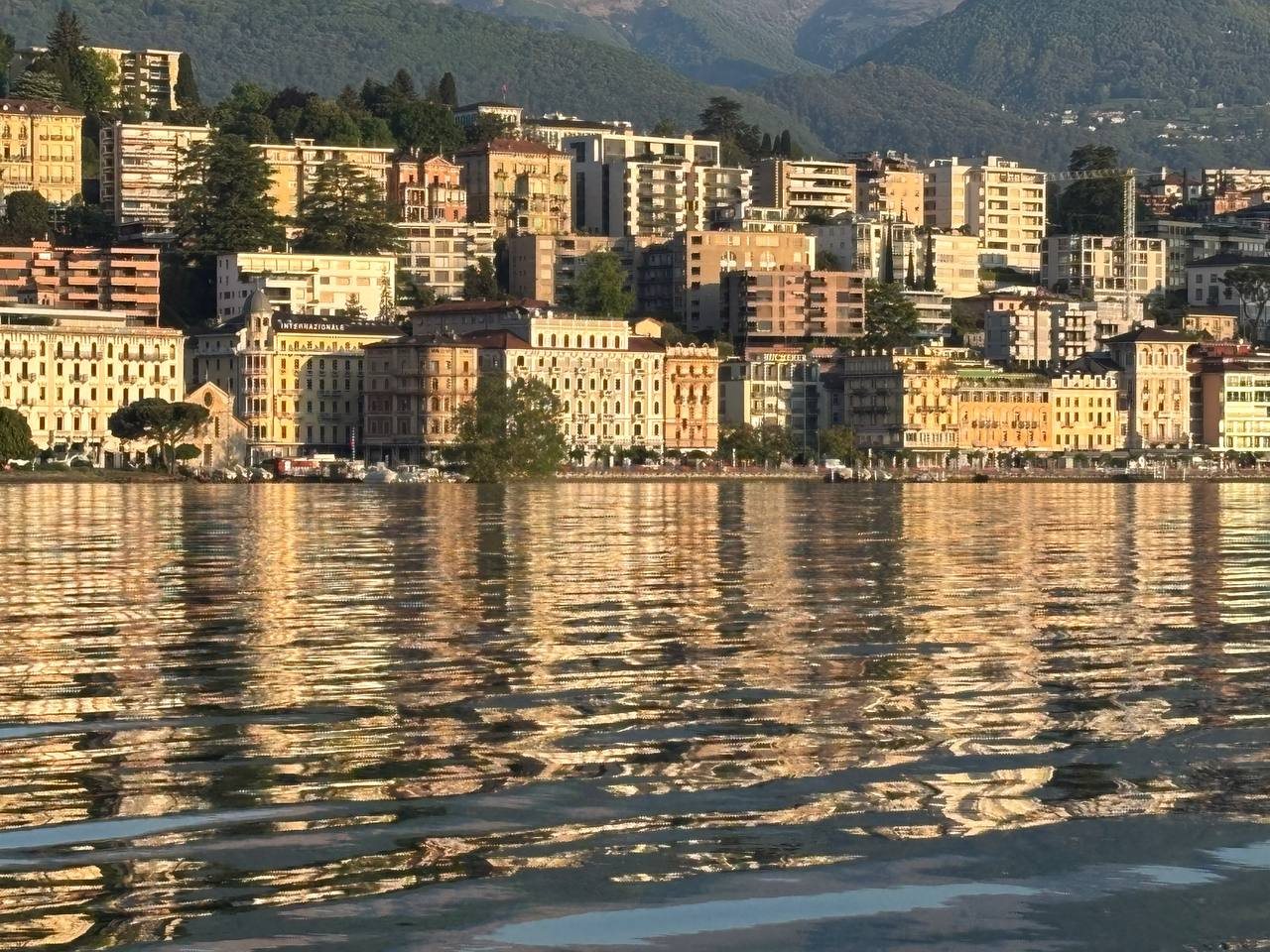 Golden hour on Lake Lugano